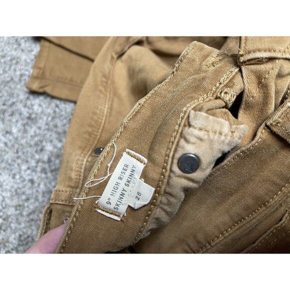 Madewell Jeans Womens 28 Tan Brown High Rise Stretch Button Front - Picture 5 of 7